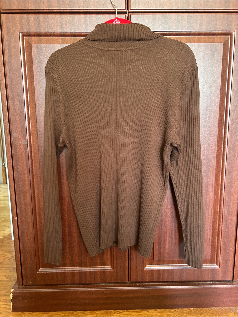 Lane Bryant Chocolate Brown Ribbed Turtleneck Sweater